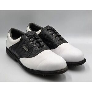 Footjoy Golf Shoes Extra Comfort 57783 Black White Leather Men's 15M Sneaker FJ